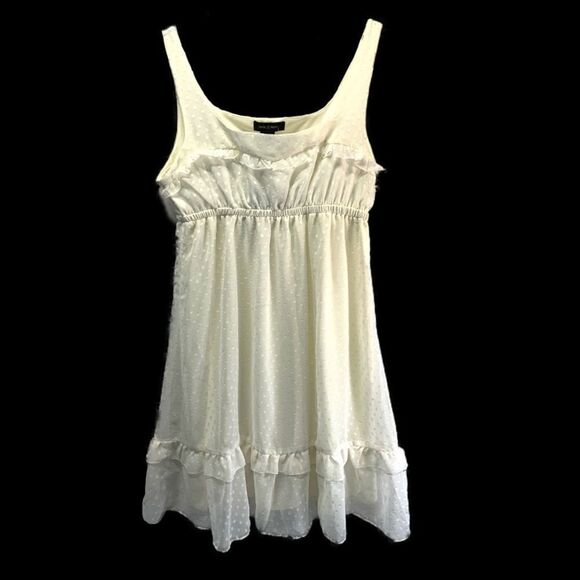 NWT SAM&MAX OFF WHITE SHEER POKADOT DRESS - Picture 3 of 10